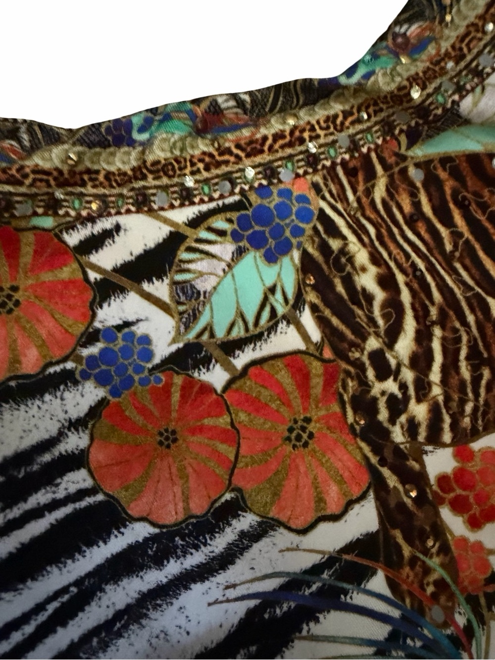 Camilla Cosmic Conflict One-Piece Swimsuit Gathered Side Ties Crystals Bling M - Picture 4 of 14
